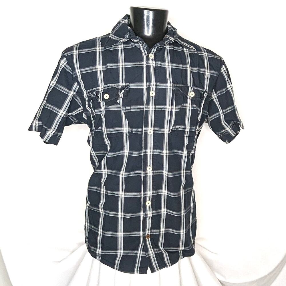 Palm Vintage Buffalo Men's Plaid Shirt XL Short Sleeve Snap